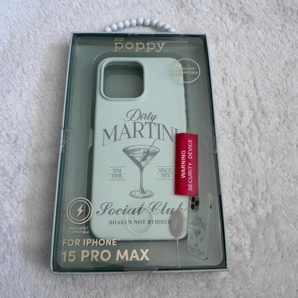 XO Poppy for iPhone 15 Pro Max Case Dirty Martini MagSafe Silicone Green